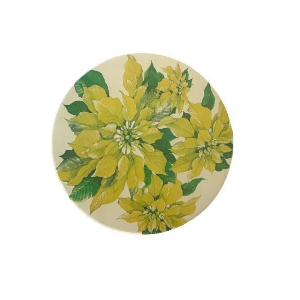 Yellow Poinsettia Vintage Cookie Tin // Judy Hand Creative Connection